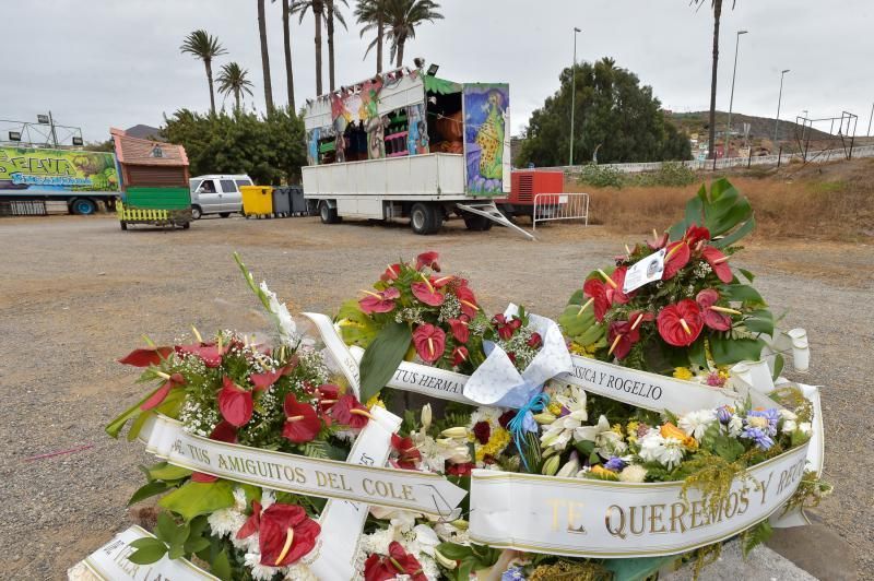 25-06-2019 TELDE. Depositan las coronas por el niño Abimael Cabrera Morillo, que falleció durante las fiestas de San Juan, en el solar de la zona ferial  | 25/06/2019 | Fotógrafo: Andrés Cruz