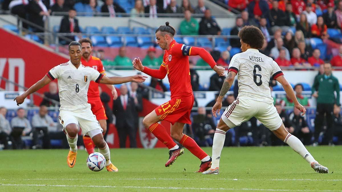 Bale, durante el partido de Gales