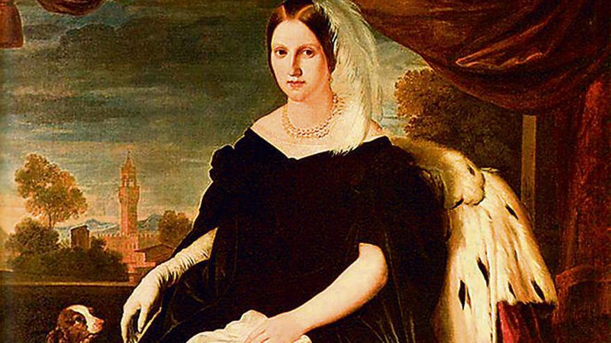 Maria Antonia von Toskana (1814-1898) auf einem1836 von Giuseppe Bezzuoli gemalten Bild.