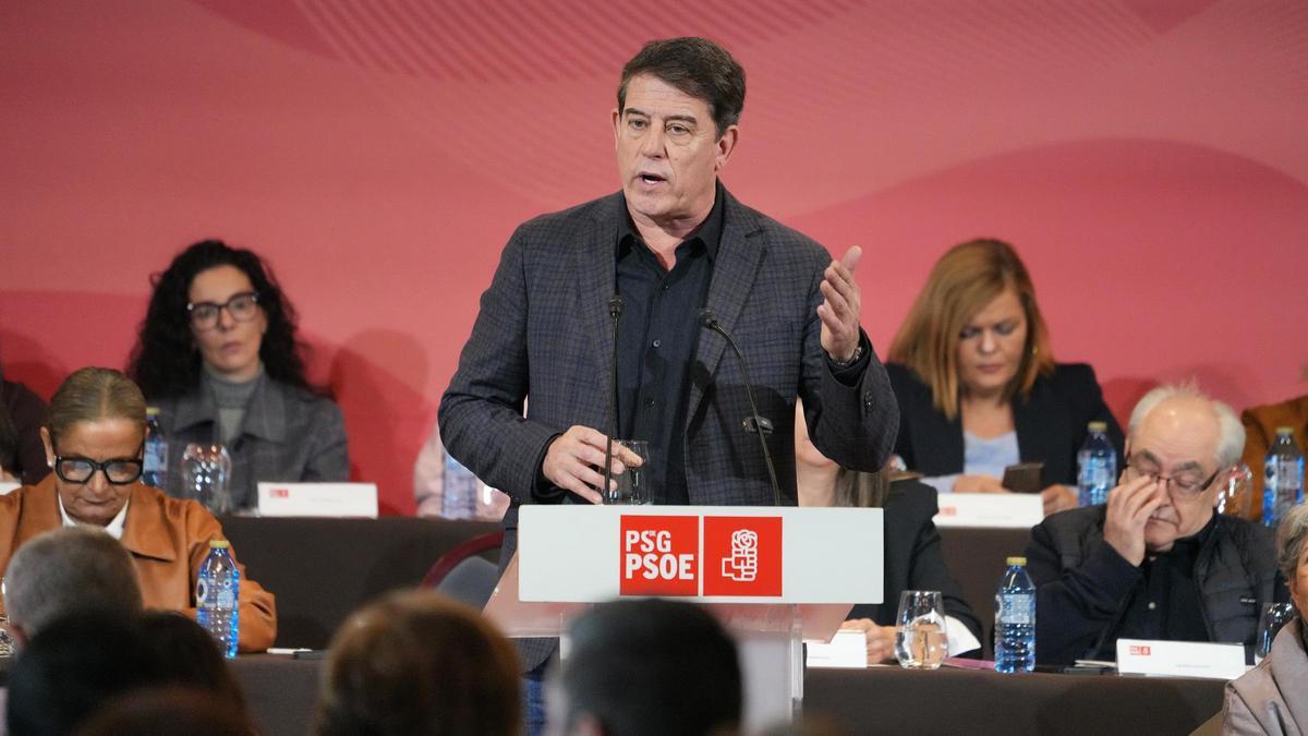 El secretario xeral del PSdeG, José Ramón Gómez Besteiro, este sábado
