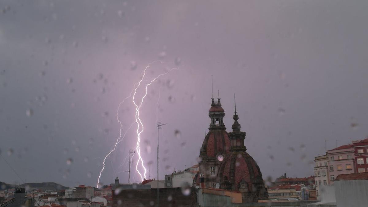Tormenta de verano este sábado en A Coruña