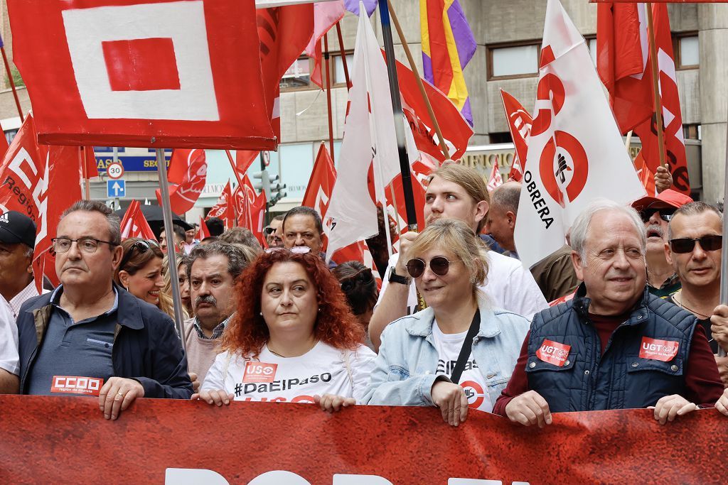 La manifestación del Primero de Mayo de Murcia, en imágenes