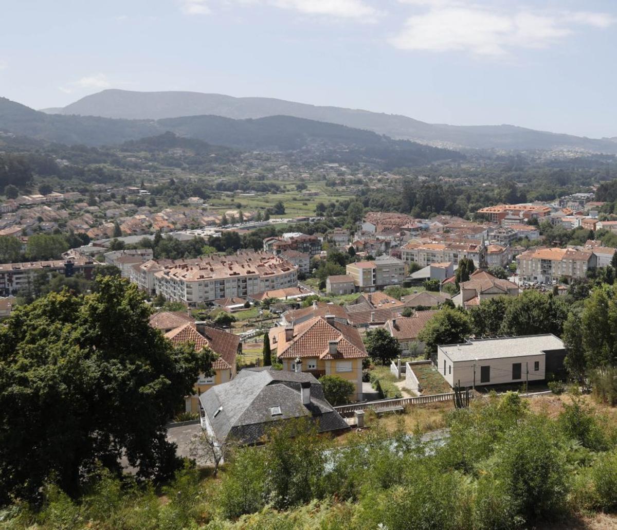 Vista del centro urbano de Gondomar.