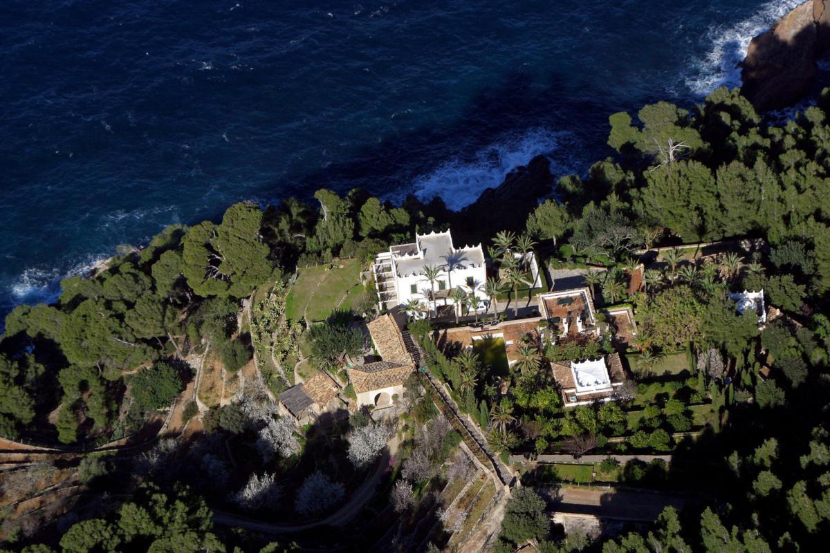 Vista aérea de la finca S'Estaca en Mallorca, propiedad de Michael Douglas y por la que Jeffrey Epstein se interesó en su día.