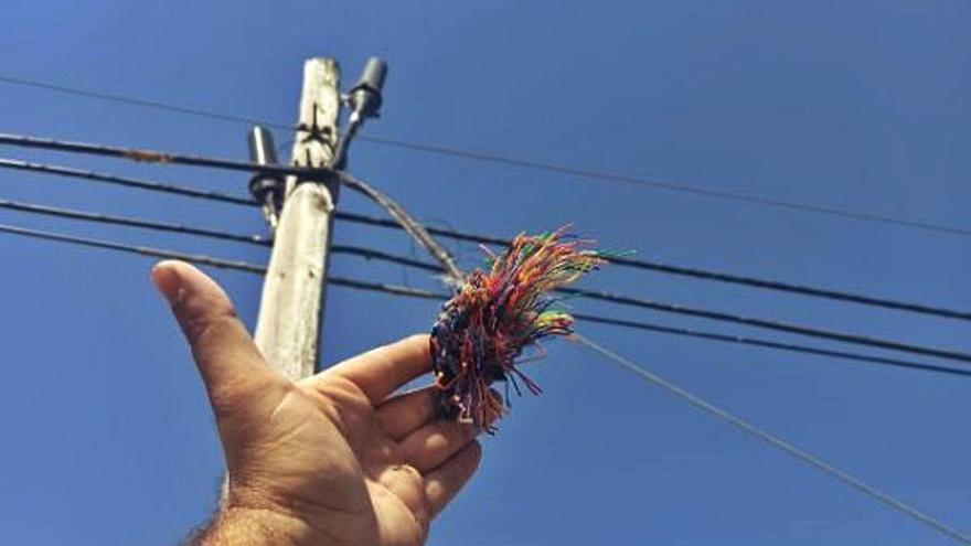 El robatori del cablejat de coure es va produir dijous passat.