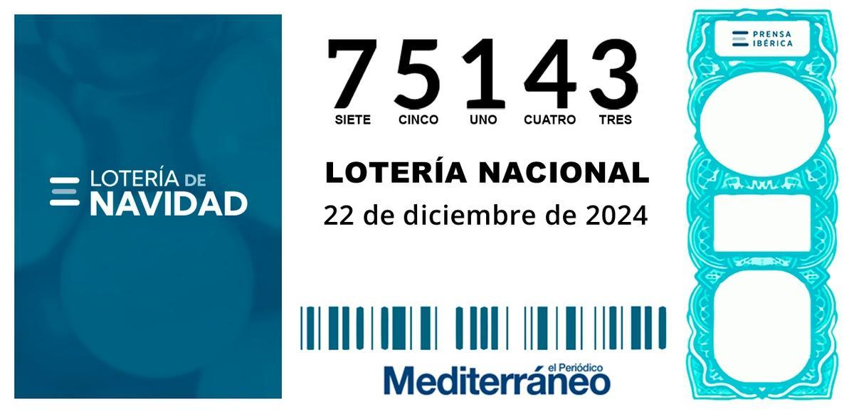 Décimo premiado del séptimo quinto premio de la Lotería de Navidad 2024.