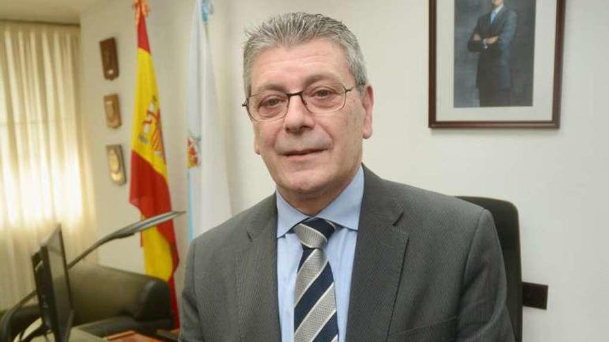 Ramón Díaz, ayer, en la Comisaría Provincial de Pontevedra. // R. V.