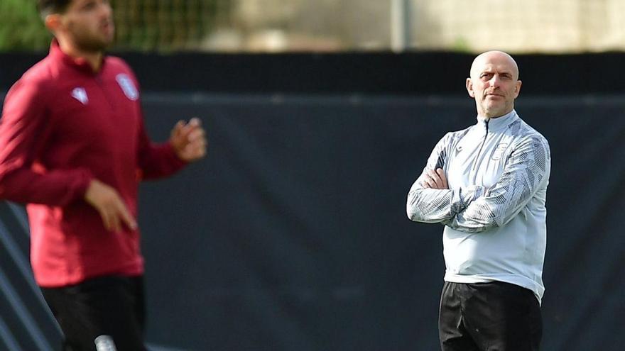 Julián Calero, en el entrenamiento de ayer en La Manga Club.