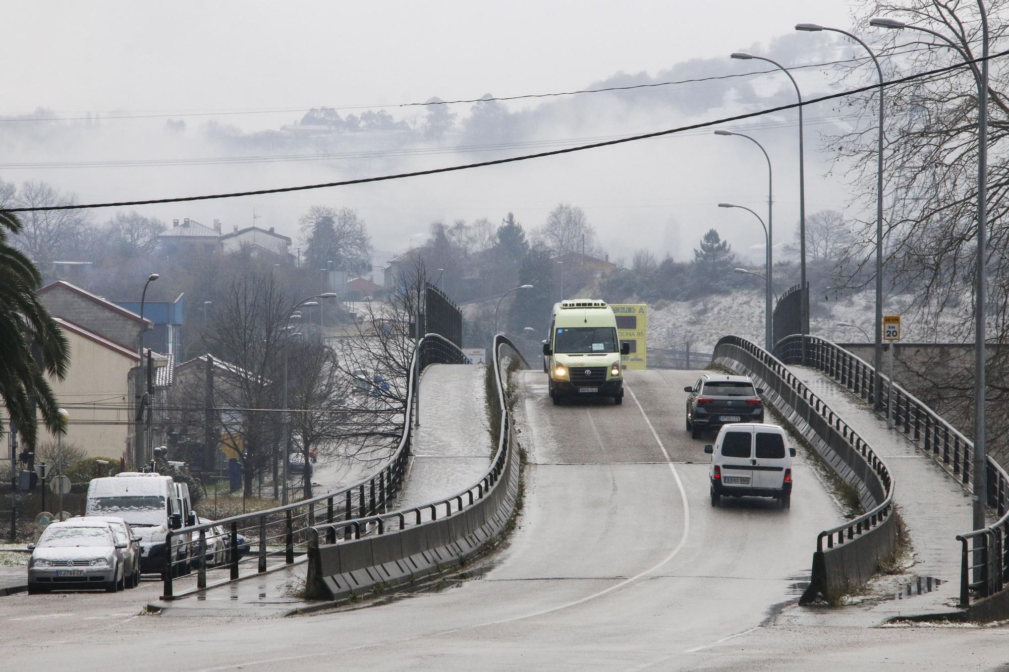 EN IMÁGENES: La borrasca Juliette lleva la nieve casi hasta la costa en Asturias