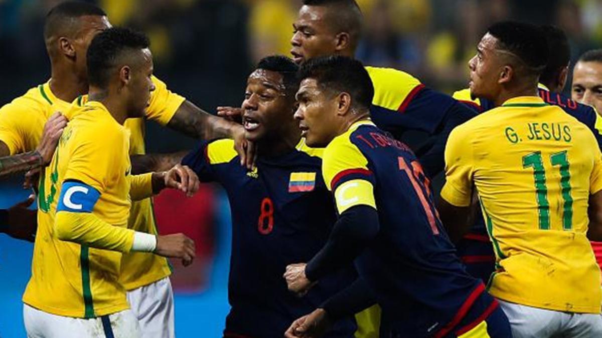 Neymar protagonizó un nuevo episodio de tensión con los colombianos