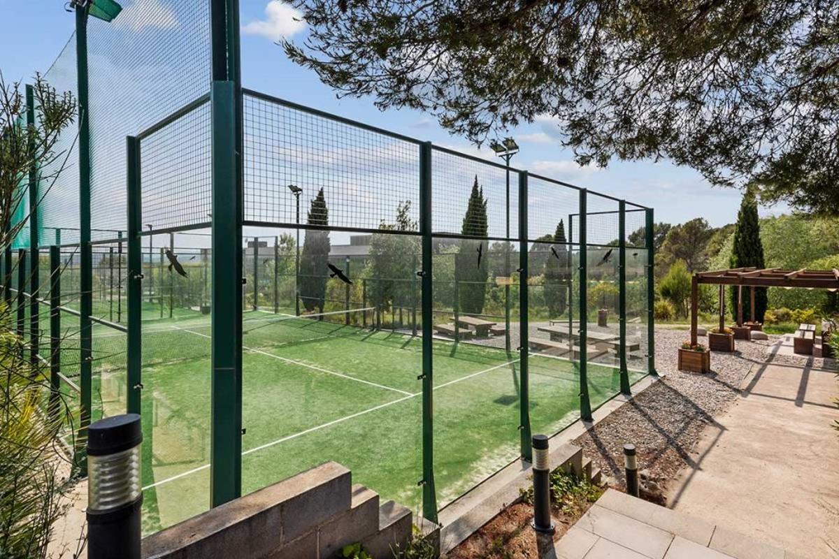 Pistas de pádel ubicadas en el complejo de oficinas Vallsolana, en Sant Cugat.