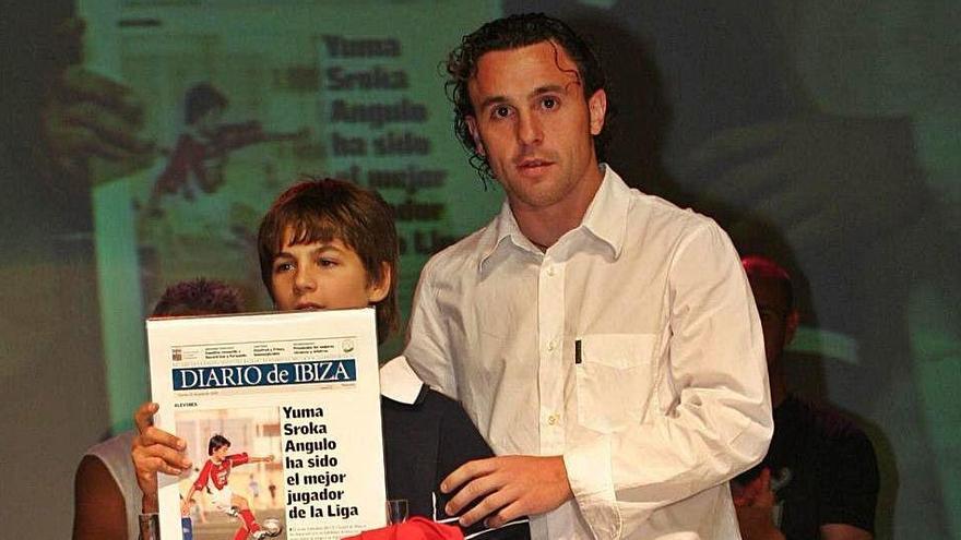 Sergio González, entonces jugador del Deportivo, en la entrega de premios que tuvo lugar al final de la temporada 2004-05.