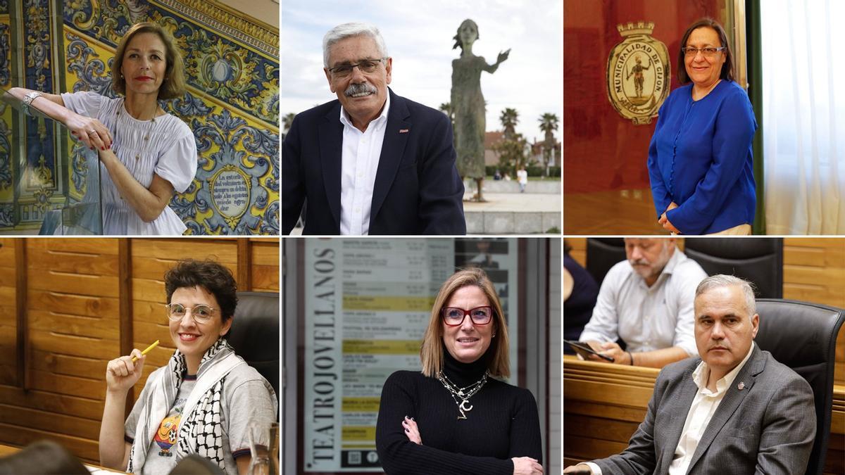 Arriba, por la izquierda, Ángeles Fernández-Ahúja, Luis Manuel Flórez y Natalia González. Debajo, Noelia Ordieres, Lara Martínez y Juan José Alonso Ordiales.