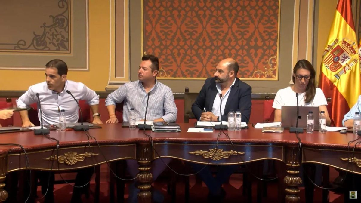 Momento en el que se para el pleno.