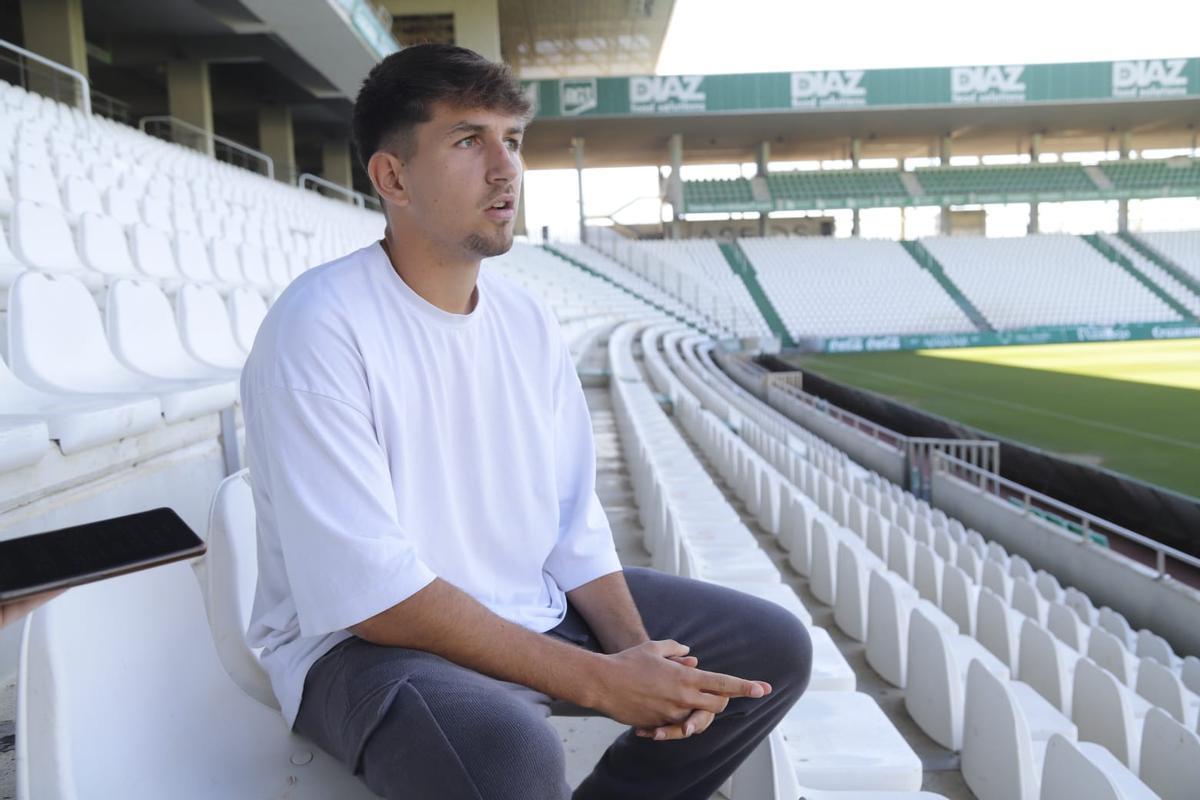 Matías Barboza, jugador del Córdoba CF, en El Arcángel.