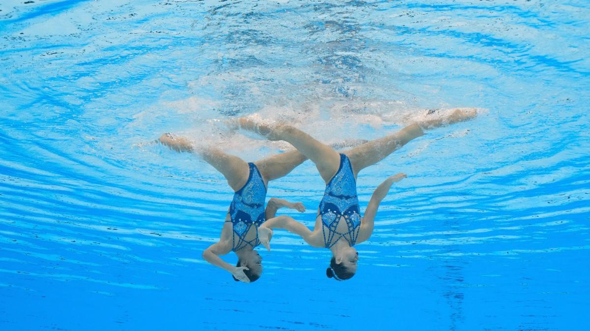 Lilou Lluis e Iris Tió, durante su ejercicio