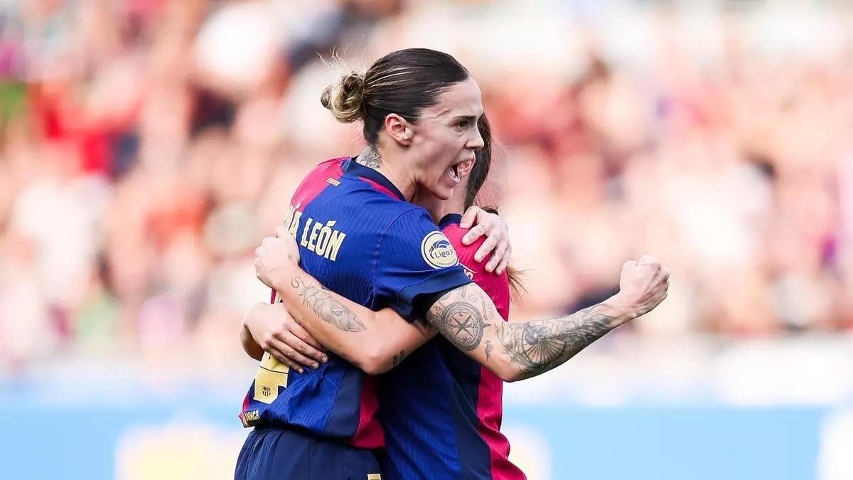 Mapi León celebra su gol al Madrid CFF