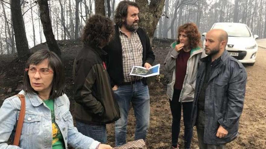 Miembros de En Marea en Monte Alba, en Vigo.