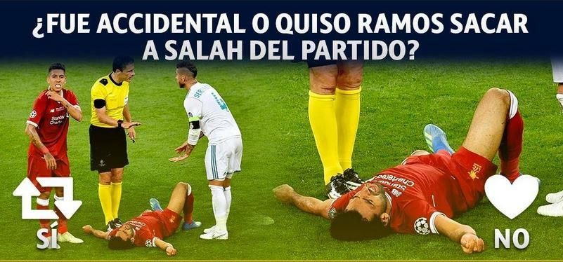 Los Memes de la entrada de Ramos a Salah