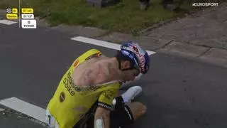 ¡Dura caída de Van Aert! El Giro, en duda