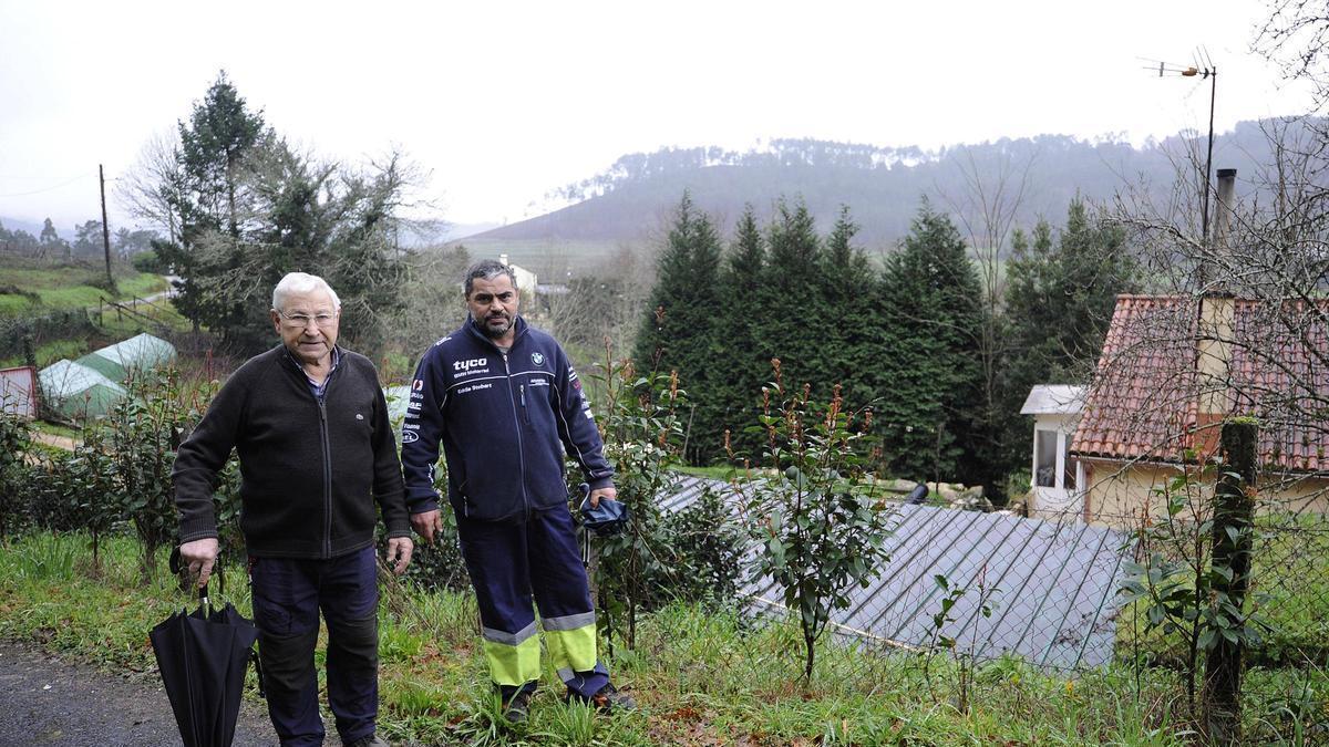 Una aldea de A Estrada, aislada tras un corrimiento de tierras por los temporales