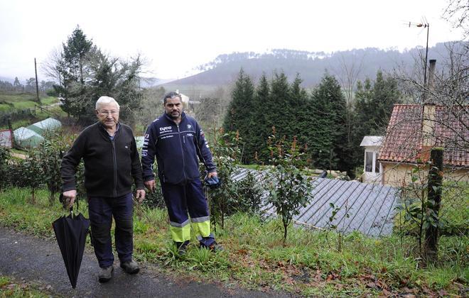 Una aldea de A Estrada, aislada tras un corrimiento de tierras por los temporales
