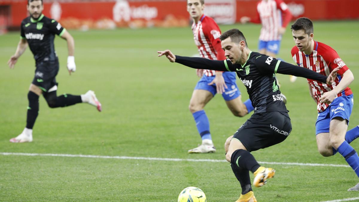 El partido entre el Sporting y el Leganés, en imágenes