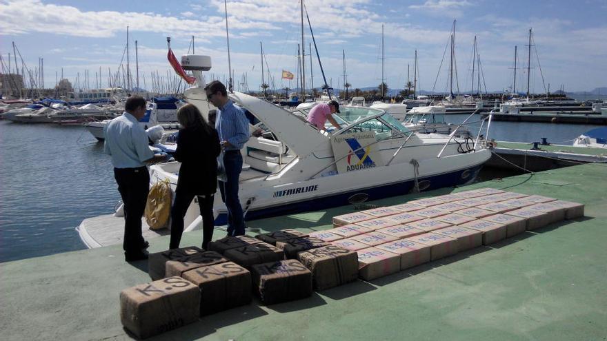La droga decomisada en el puerto de Tomás Maestre este miércoles