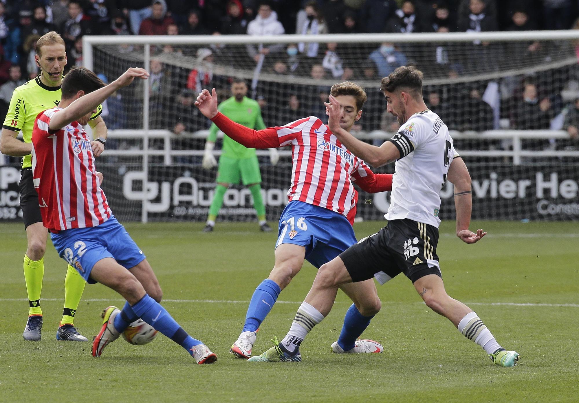 En imágenes: así fue el partido del Sporting en Burgos