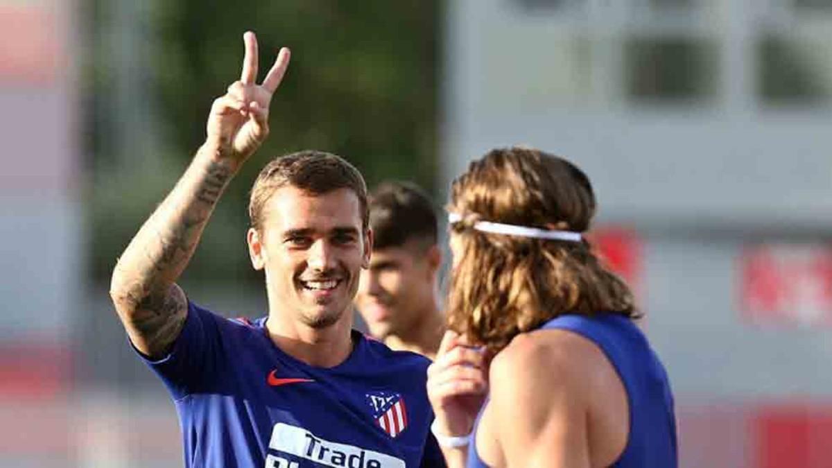 Antoine Griezmann en su vuelta a los entrenamientos con el Atlético de Madrid