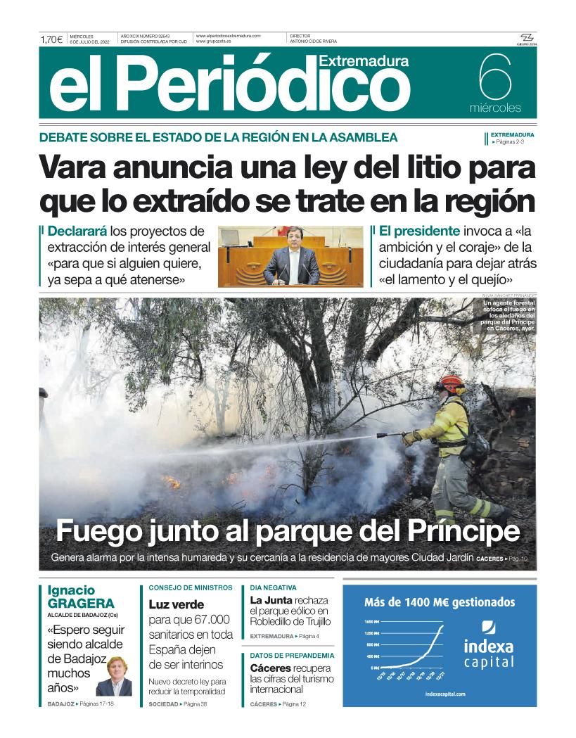 Consulta la portada correspondiente al día 6 de julio del 2022