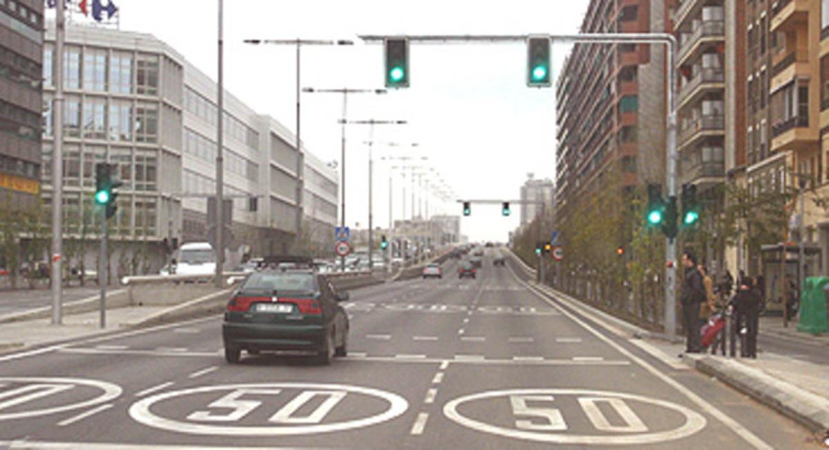 La Gran Via a l’alçada de les Glòries. La Gran Via a l’alçada de les Glòries.