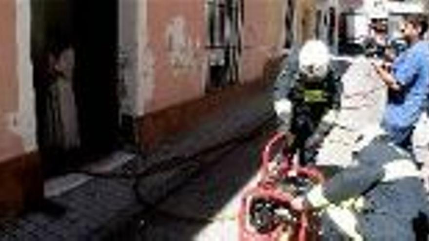 Leve incendio en el casco antiguo