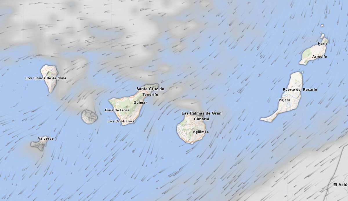 Previsión del tiempo en Canarias este miércoles a las 9.00.