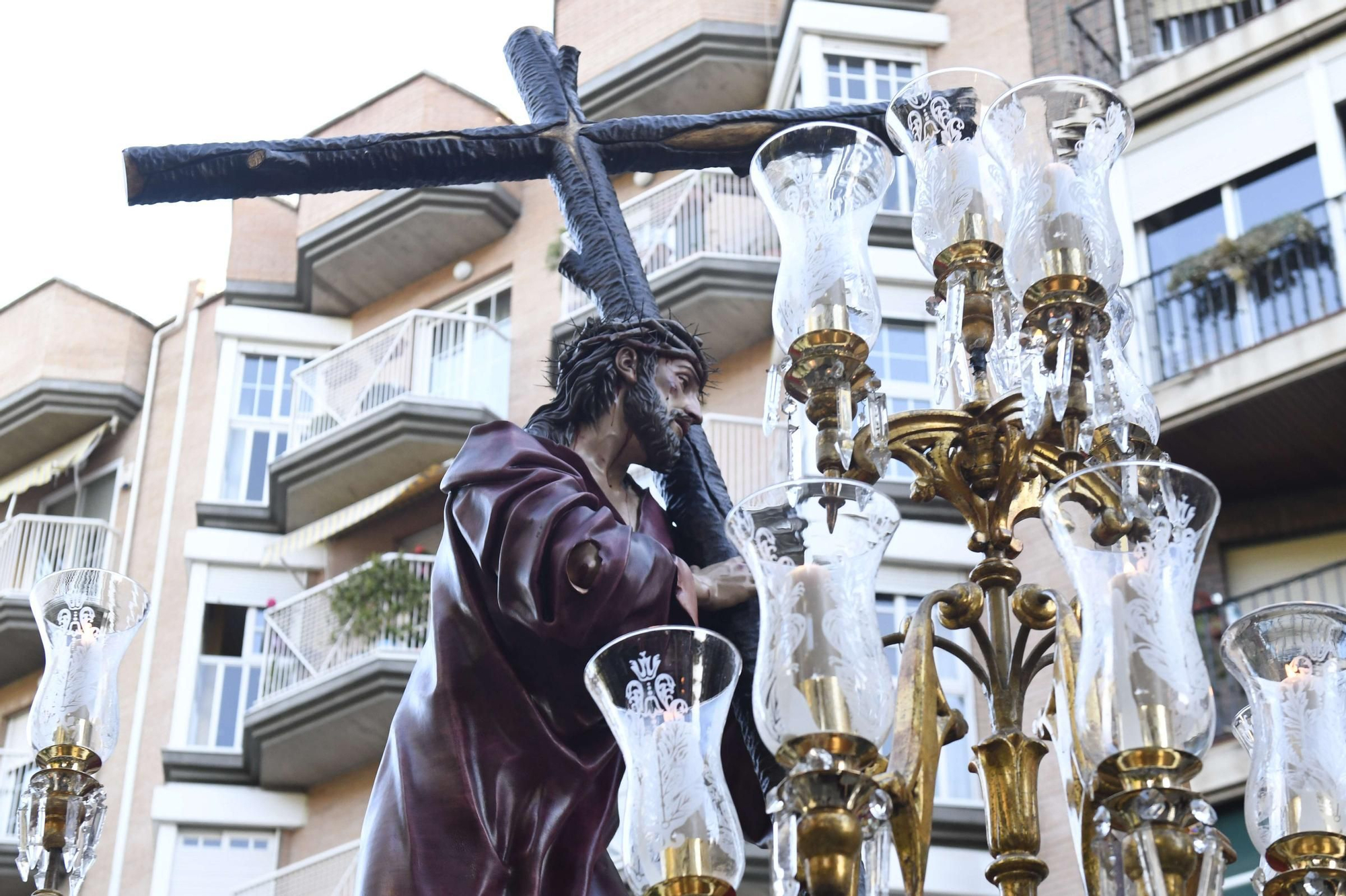 Procesión de la Soledad del Calvario en la Semana Santa de Murcia 2025.