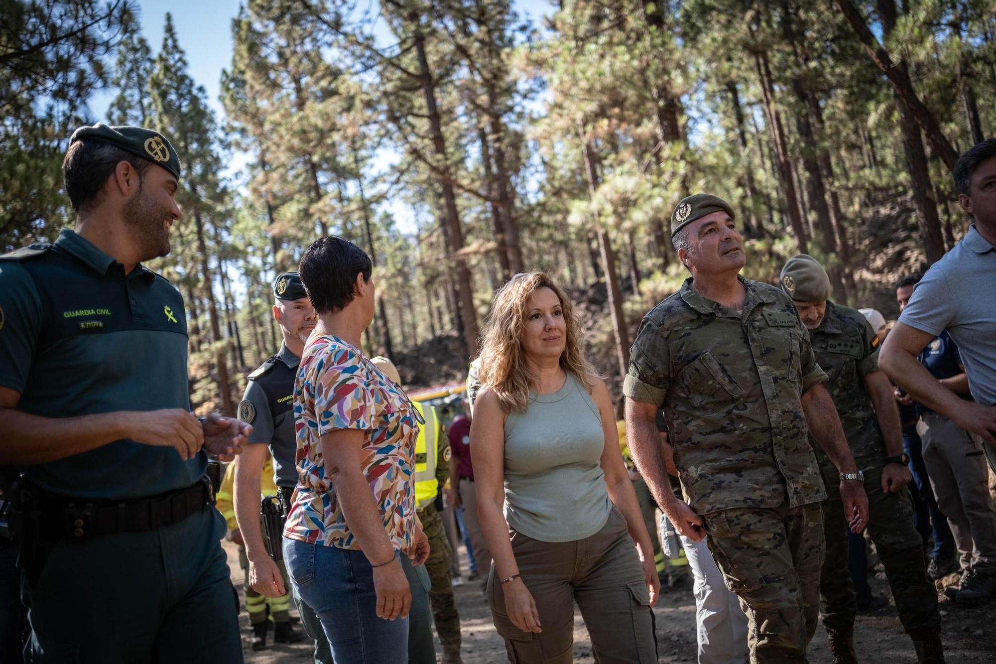 Reunión del Operativo de Incendios forestales en Montaña Bermeja, en Tenerife. 