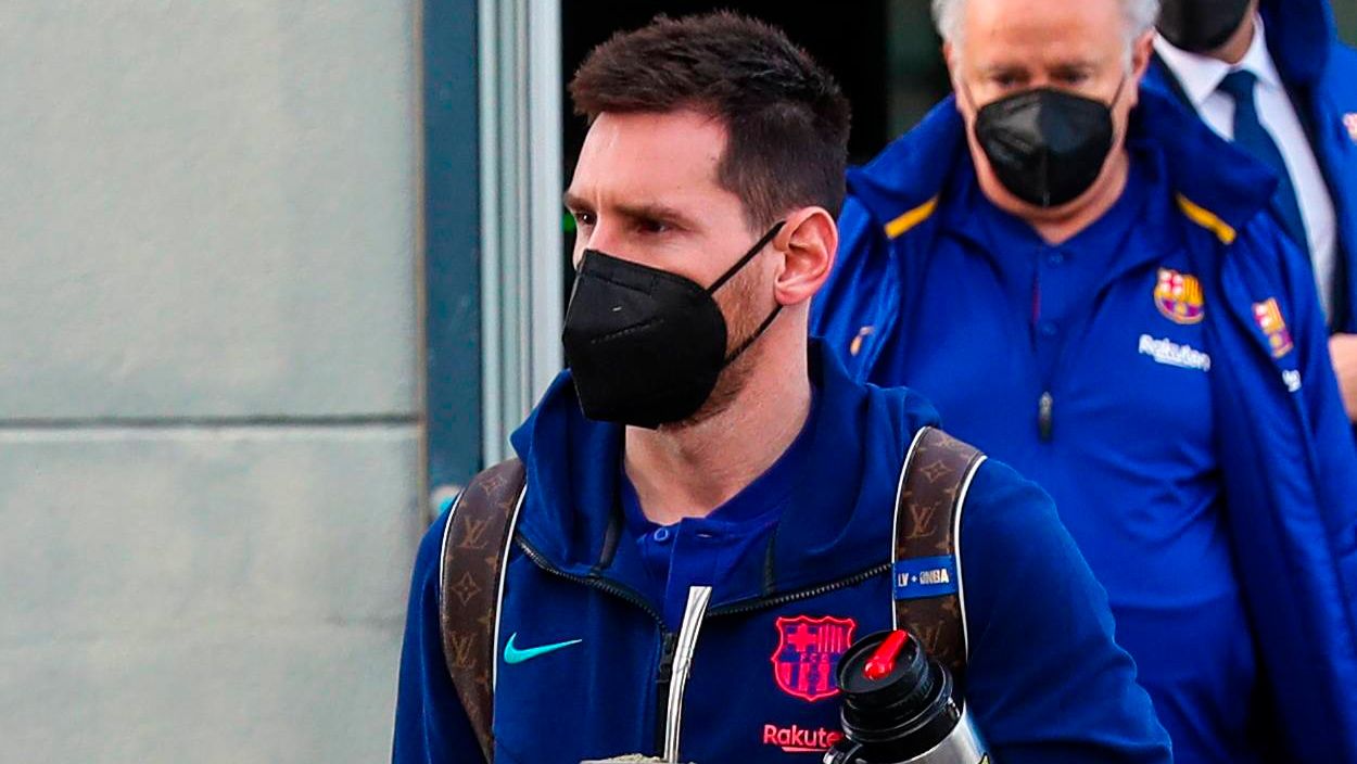 Leo Messi, a su llega a Sevilla