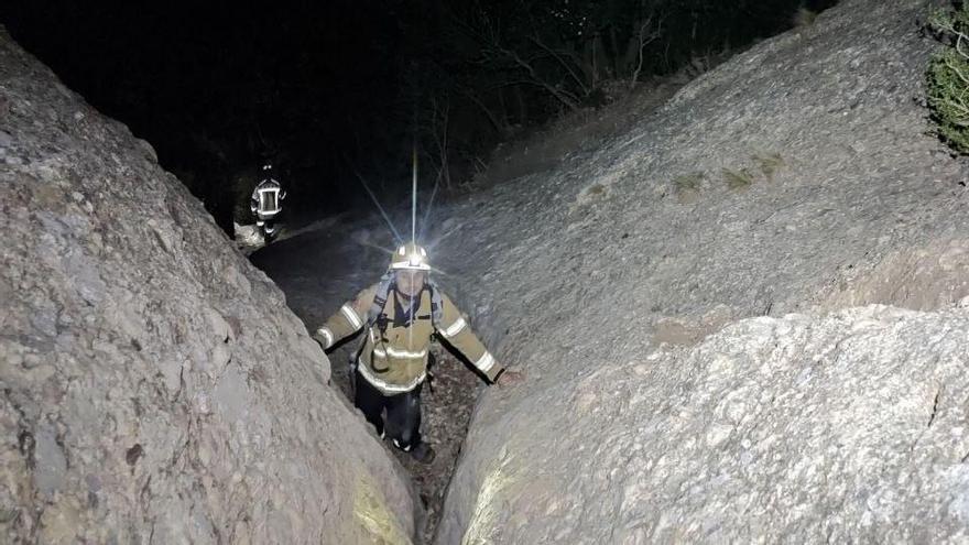 Rescaten tres persones atrapades a la canal del Cavall Bernat, a Montserrat