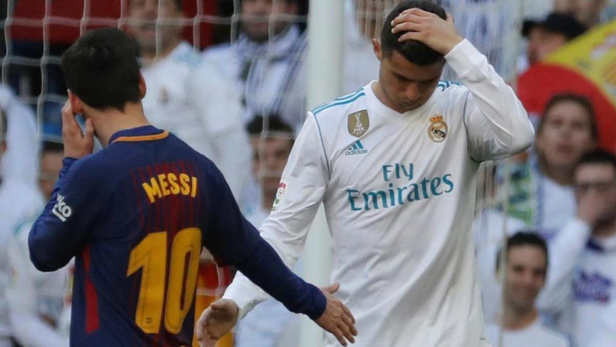 Messi y Cristiano, durante el último clásico