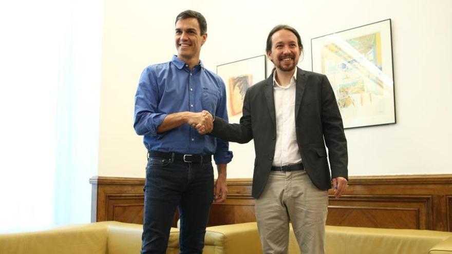 Sánchez e Iglesias durante un anterior encuentro.