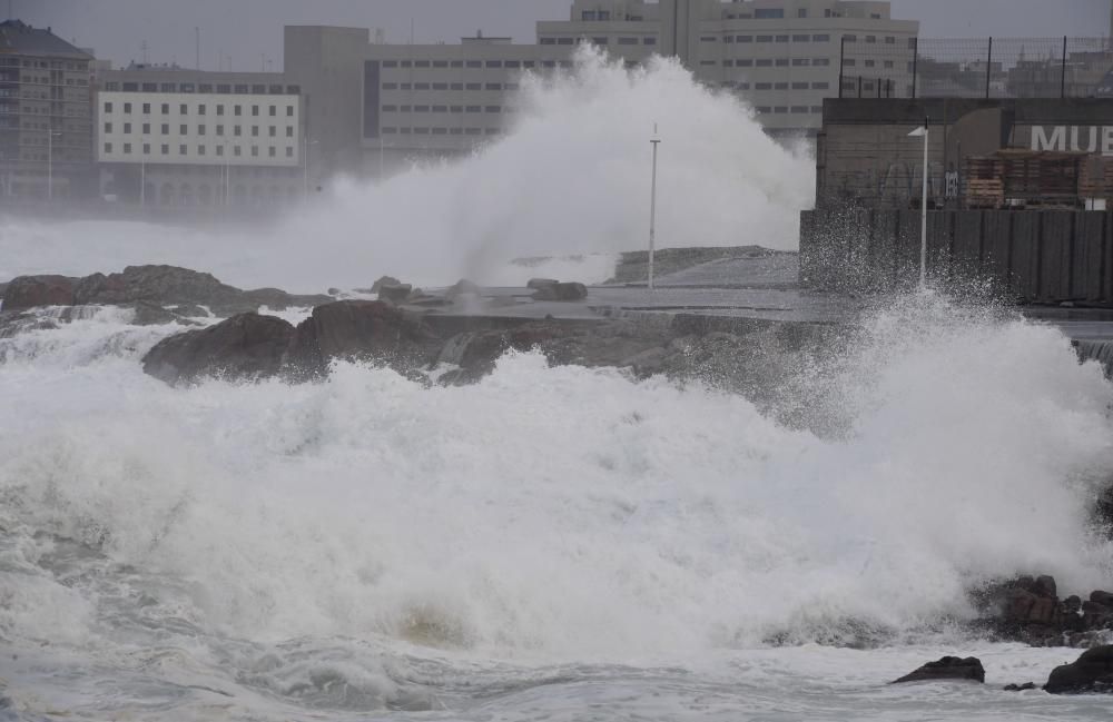 Temporal de viento en A Coruña