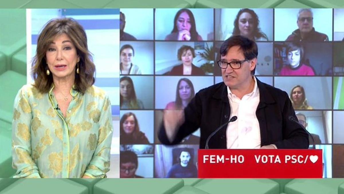 Ana Rosa també deixa caure que Salvador Illa s’ha vacunat per no fer-se un test Ana Rosa també deixa caure que Salvador Illa s’ha vacunat per no fer-se un test