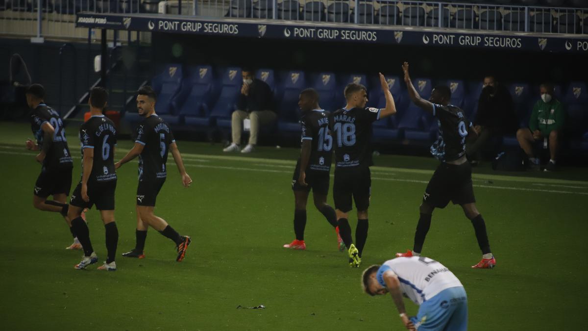 Partido de la Liga Smartbank entre el Málaga CF y el Almería