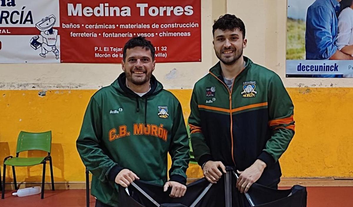 Josés Antonio Santaella y Álvaro Cordón, con el Morón de LEB Plata.