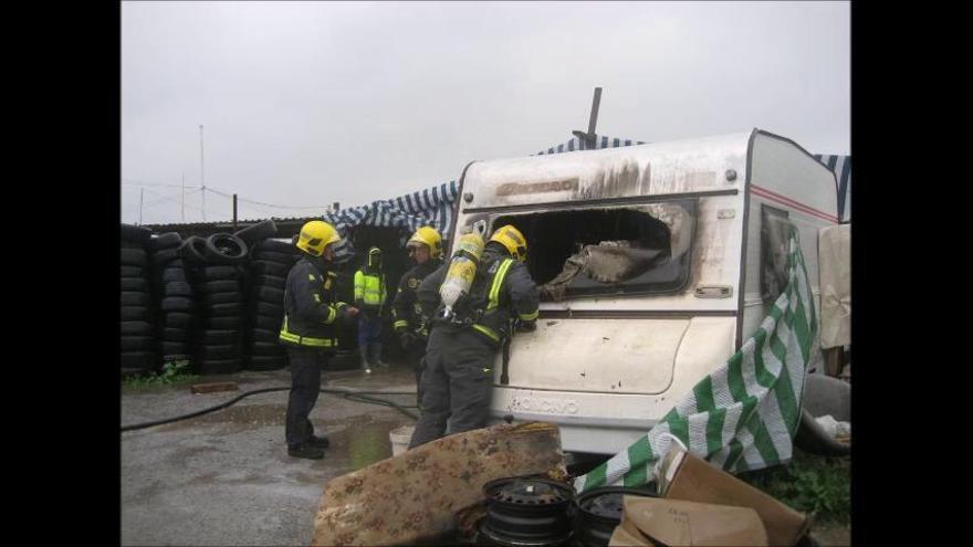 Incendio de una caravana en el Guadalhorce