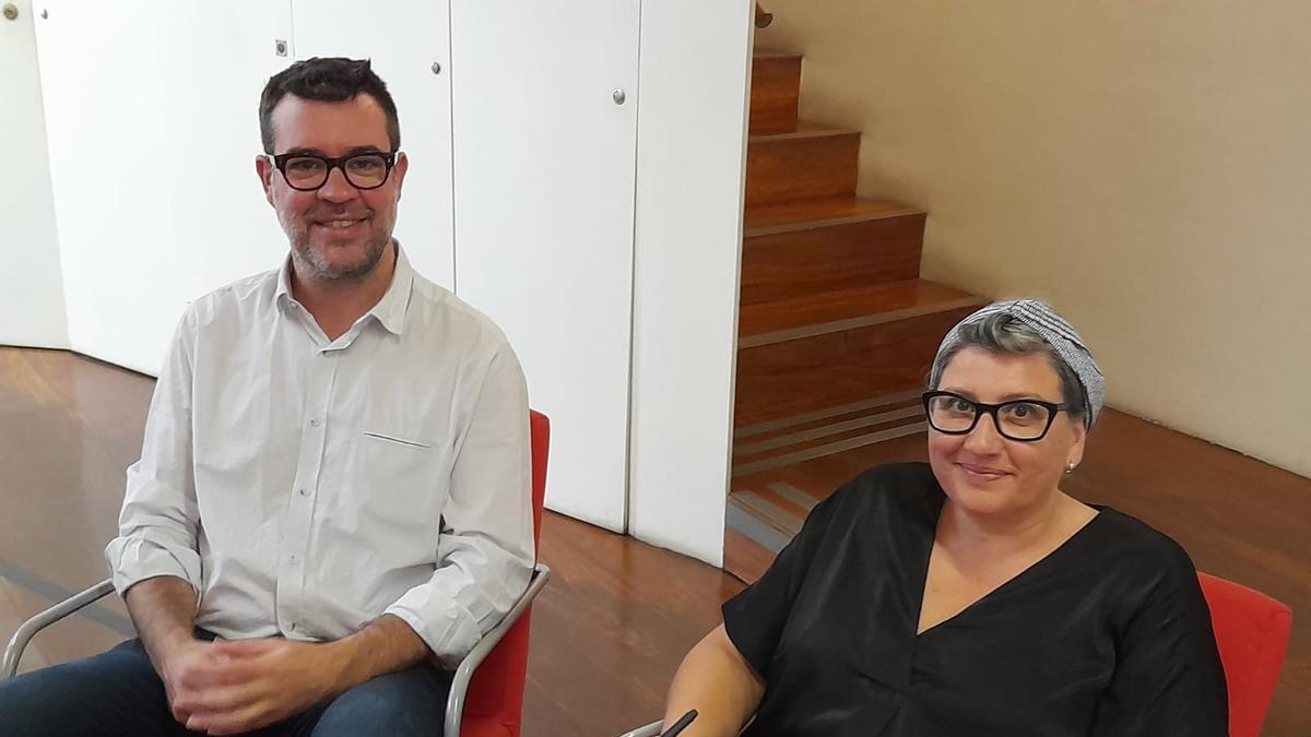 El regidor de Cultura, Antoni Noguera, y la directora general del área, Tina Codina hoy