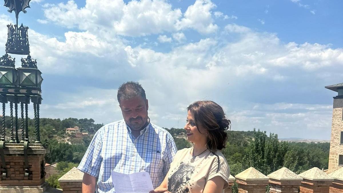 Emma Buj y José Herrero, este sábado en Teruel.