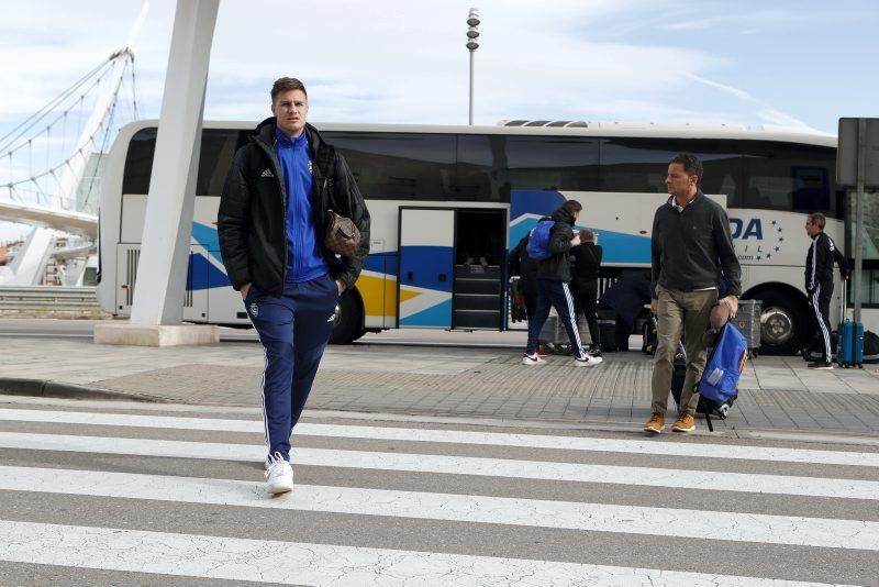 Salida del Real Zaragoza a Almería