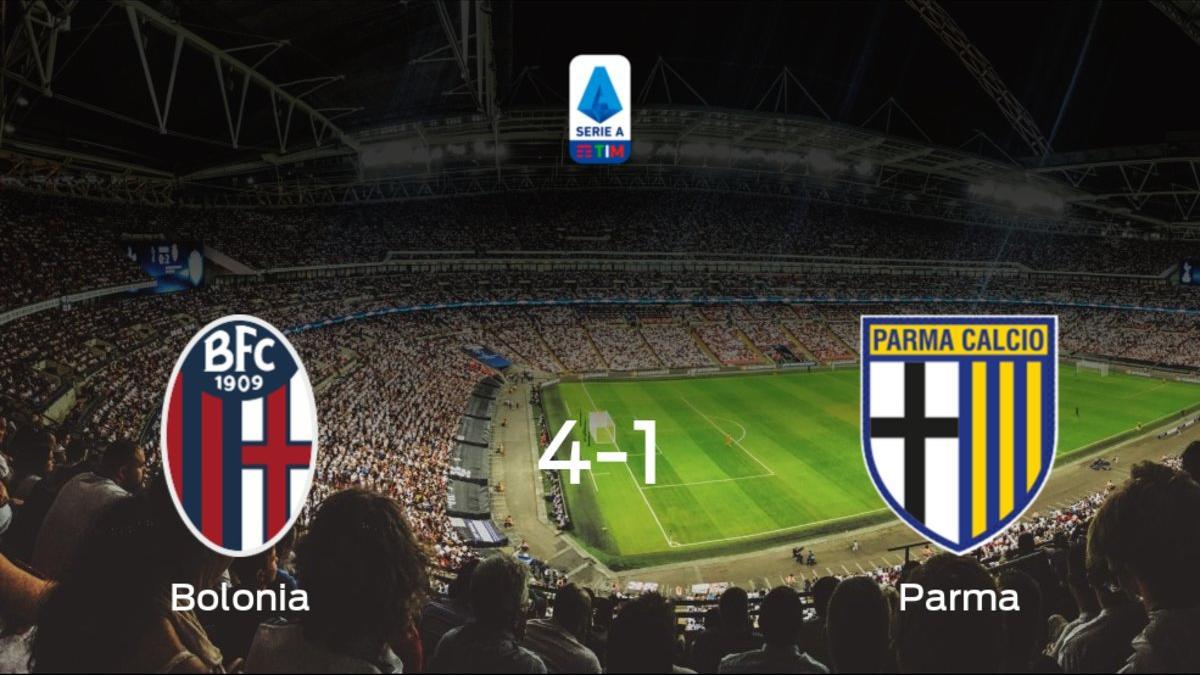 El Bolonia se hace con los tres puntos tras golear al Parma en casa (4-1)