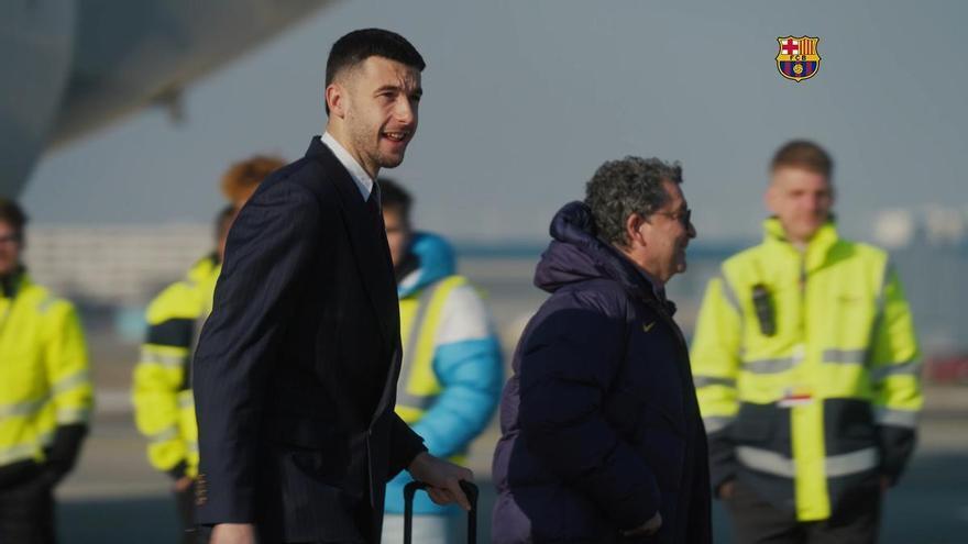 Así ha sido el viaje del Barça a Praga con unas temperaturas gélidas